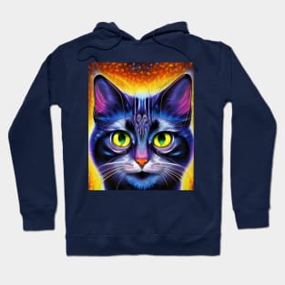 Kosmic Kitty (5) - Trippy Psychedelic Cat Hoodie